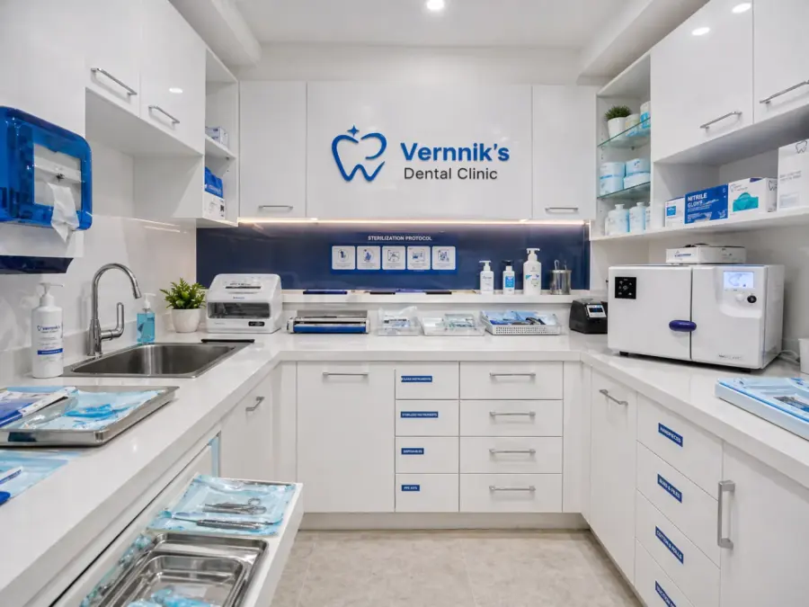 Sterilisation area with autoclave equipment