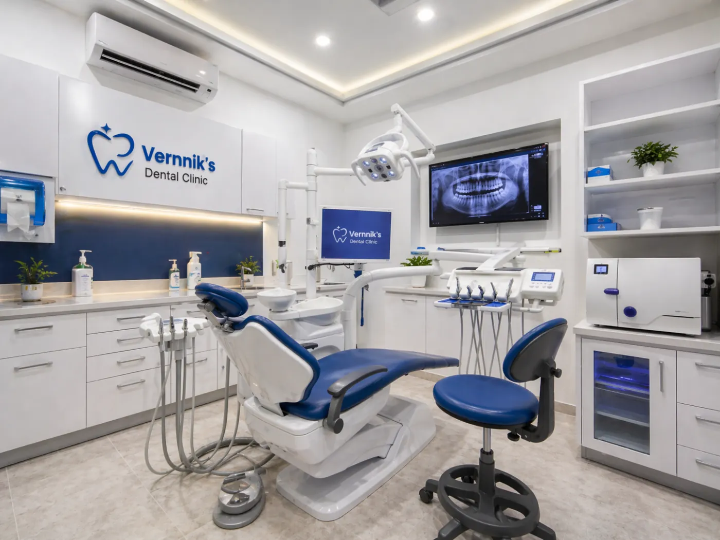 Modern dental treatment room at Vennik's Dental Clinic
